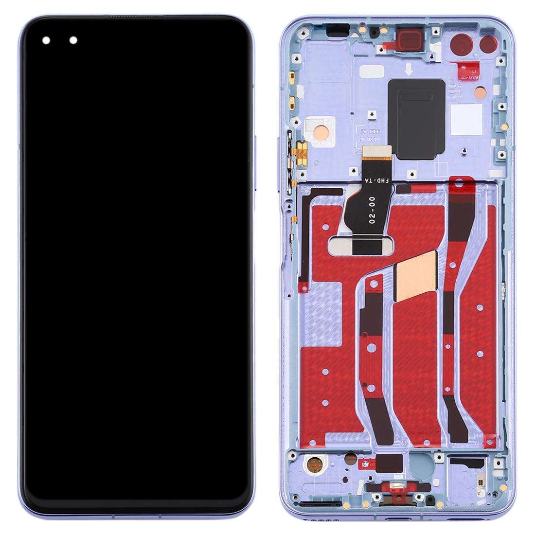 OEM LCD Screen for Huawei Nova 6 5G Digitizer Full Assembly with Frame(Black)