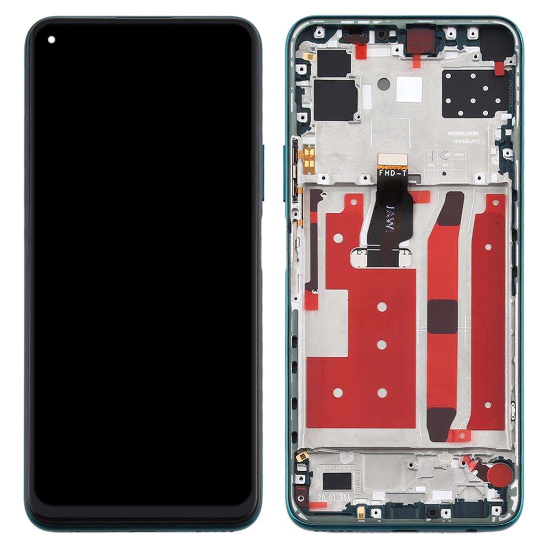 OEM LCD Screen for Huawei Nova 7 SE Digitizer Full Assembly with Frame(Black)