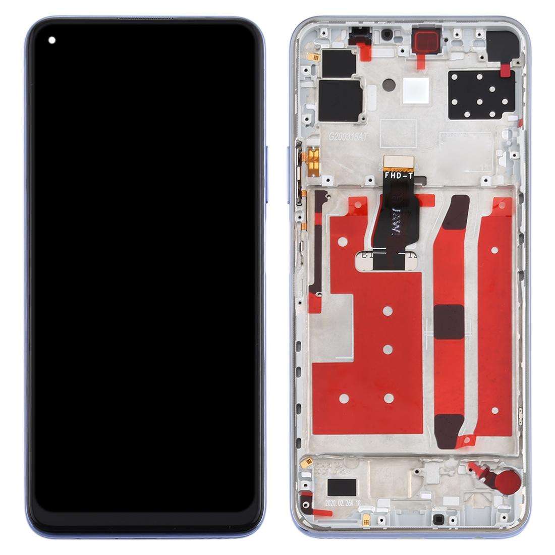 OEM LCD Screen for Huawei Nova 7 SE Digitizer Full Assembly with Frame(Black)