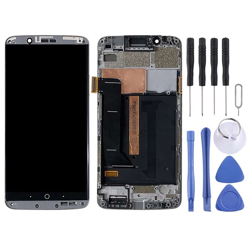 Original AMOLED LCD Screen for ZTE Axon 7 A2017 A2017U A2017G Digitizer Full Assembly With Frame (Gr