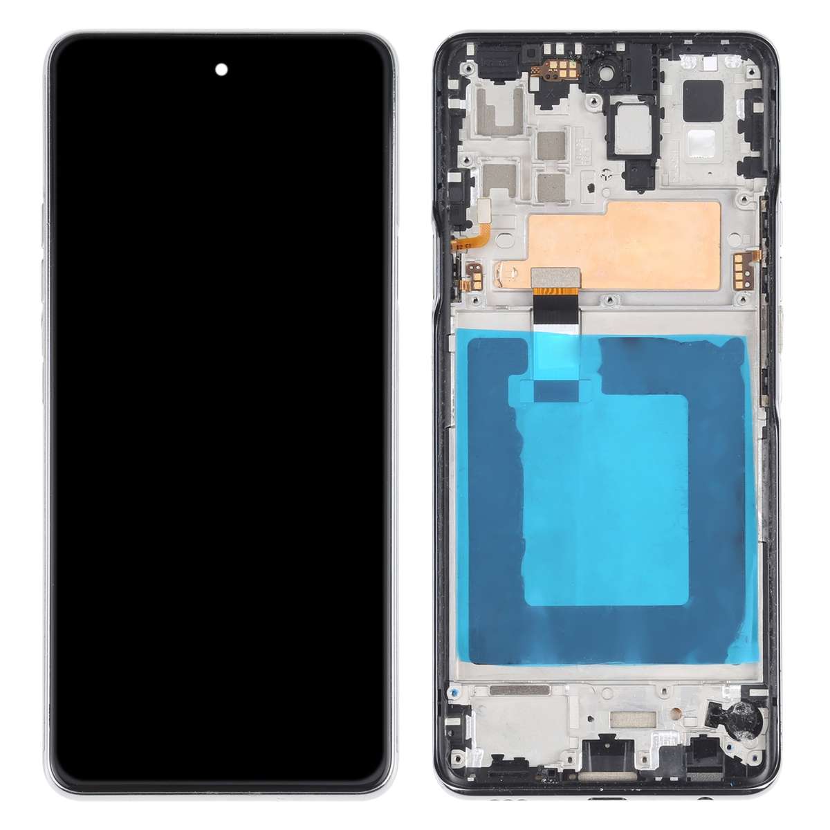 Original LCD Screen for LG Q92 5G Digitizer Full Assembly with Frame (Black)