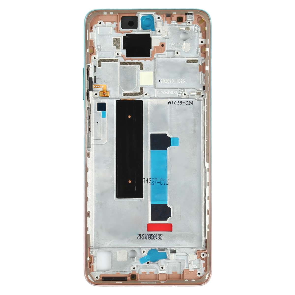 Original Front Housing LCD Frame Bezel Plate for Xiaomi Redmi Note 9 Pro 5G M2007J17C(Green Lake)