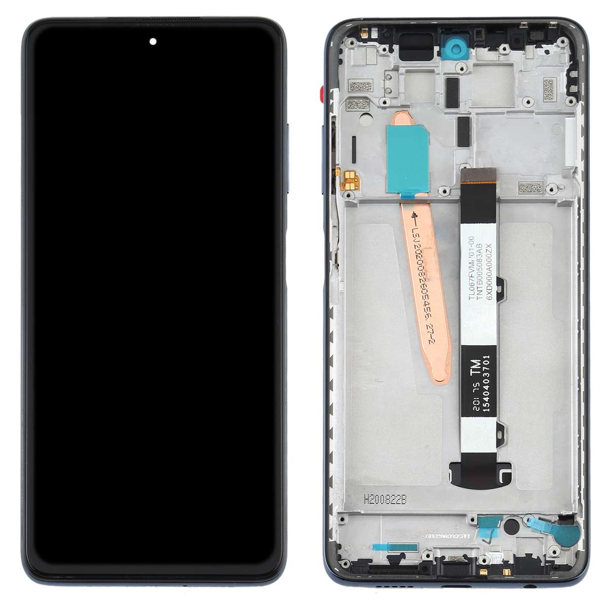 Original LCD Screen for Xiaomi Poco X3 NFC / Poco X3 Digitizer Full Assembly with Frame(Black)