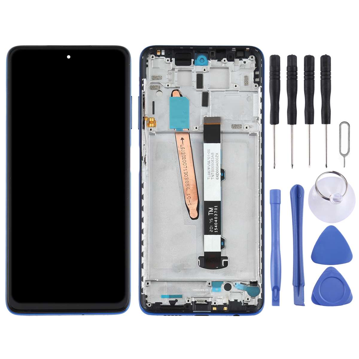 Original LCD Screen for Xiaomi Poco X3 NFC / Poco X3 Digitizer Full Assembly with Frame(Black)