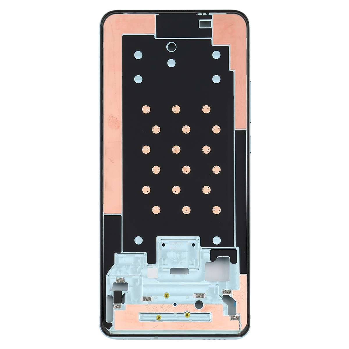 Original Front Housing LCD Frame Bezel Plate for Xiaomi Redmi K30 Ultra M2006J10C(Black)