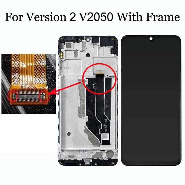 OEM LCD Screen For ZTE 20 Smart V2050 Digitizer Full Assembly with FrameBlack)