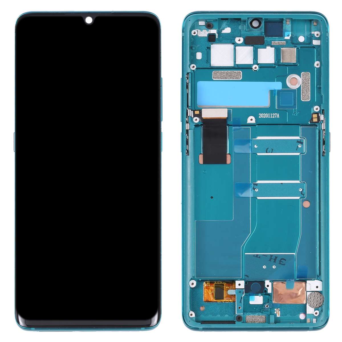Original LCD Screen for TCL 10 Pro Digitizer Full Assembly with Frame (Grey)