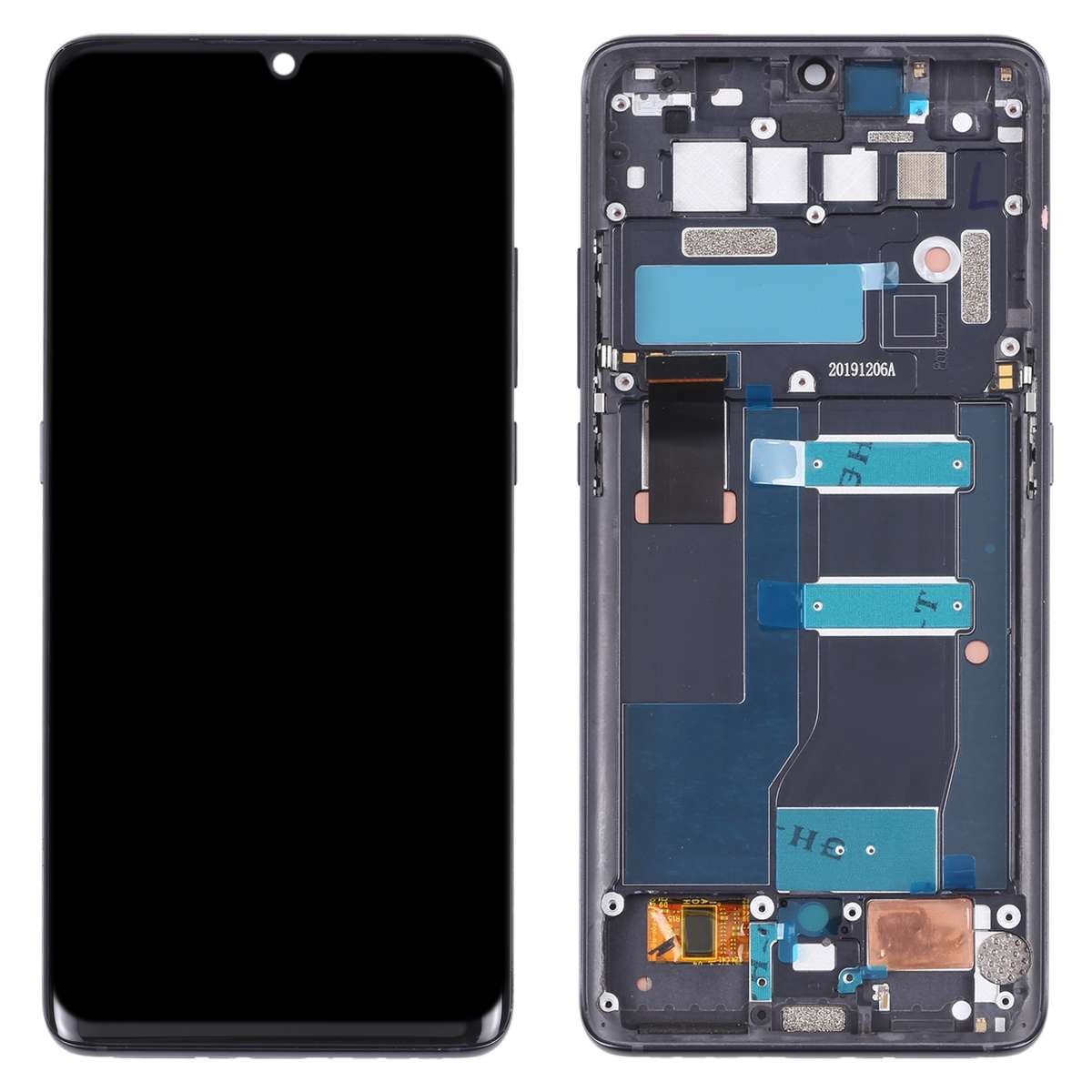 Original LCD Screen for TCL 10 Pro Digitizer Full Assembly with Frame (Grey)
