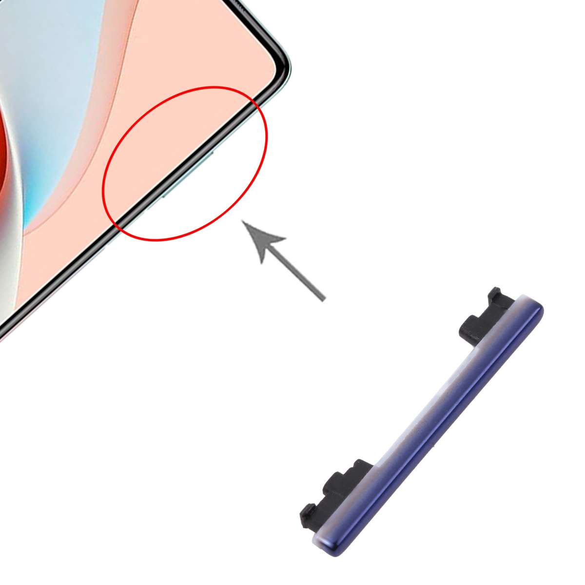 Volume Control Button for Xiaomi Redmi Note 9 Pro 5G M2007J17C (Red/Mint)