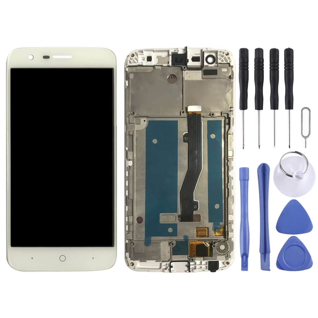OEM LCD Screen for ZTE Blade V8 Lite Digitizer Full Assembly with FrameBlack)