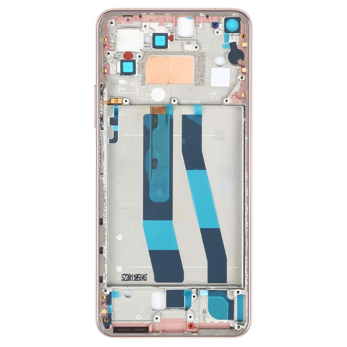 Original Front Housing LCD Frame Bezel Plate for Xiaomi Mi 11 Lite 4G M2101K9AG(Blue)