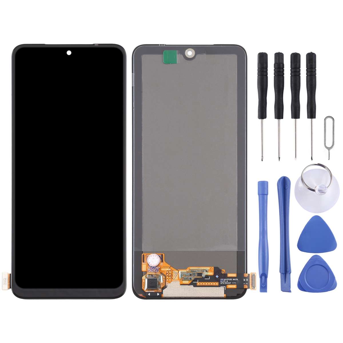 Original AMOLED Material LCD Screen and Digitizer Full Assembly for Xiaomi Redmi Note 10 4G / Redmi