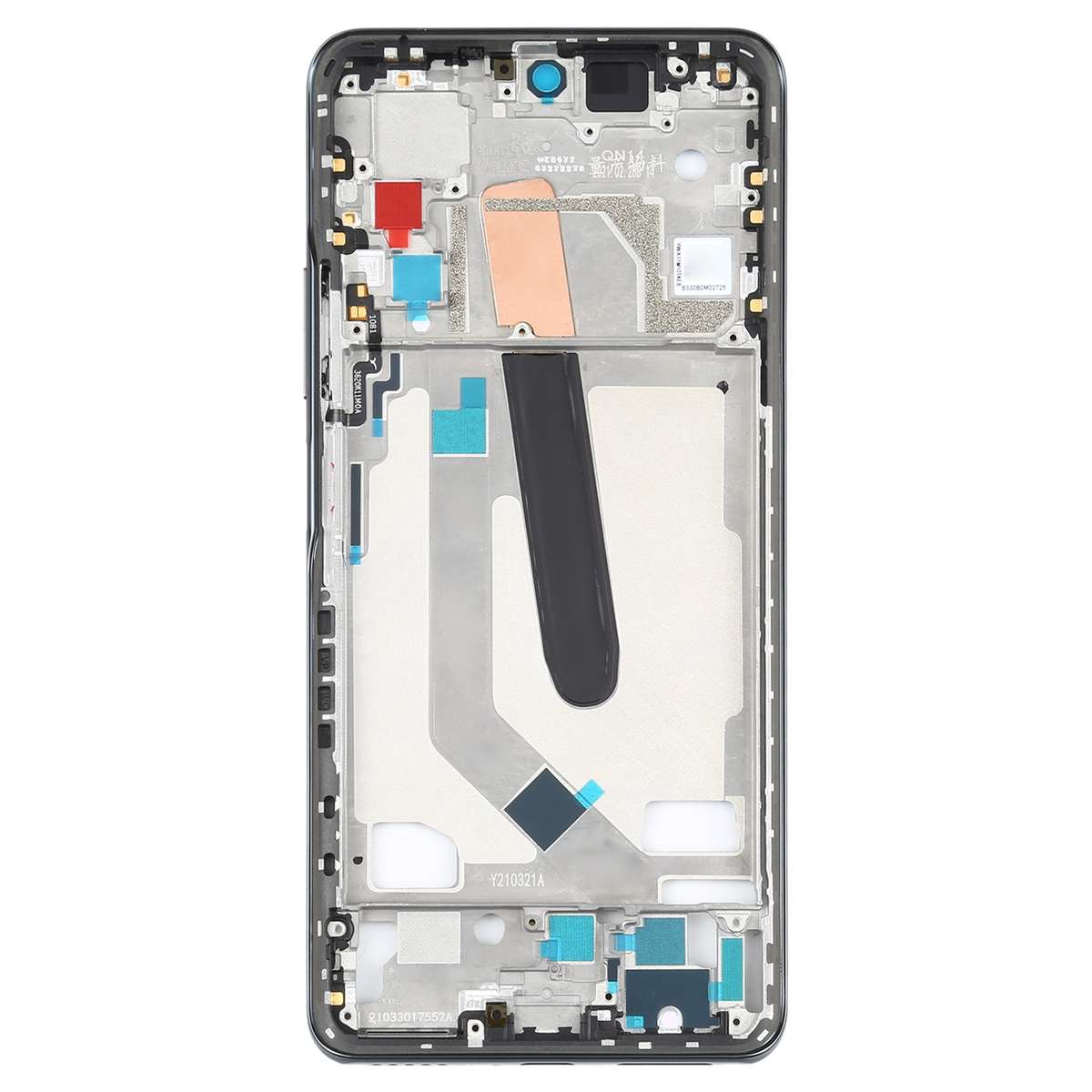 Original Front Housing LCD Frame Bezel Plate for Xiaomi Poco F3 M2012K11AG (Black)