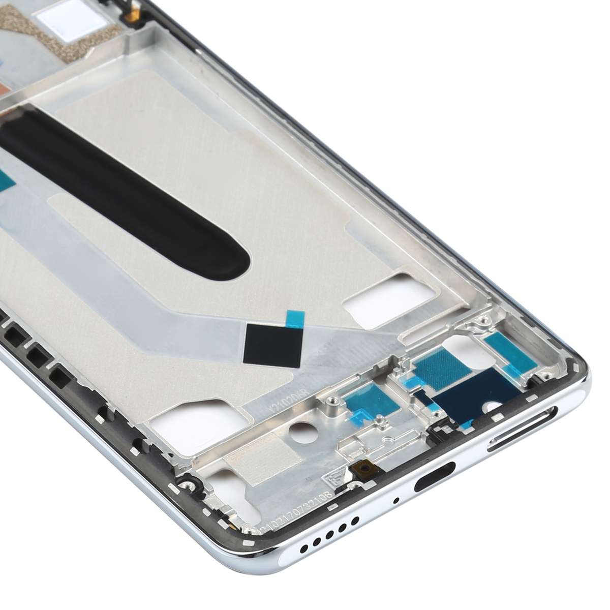 Original Front Housing LCD Frame Bezel Plate for Xiaomi Poco F3 M2012K11AG (Black)
