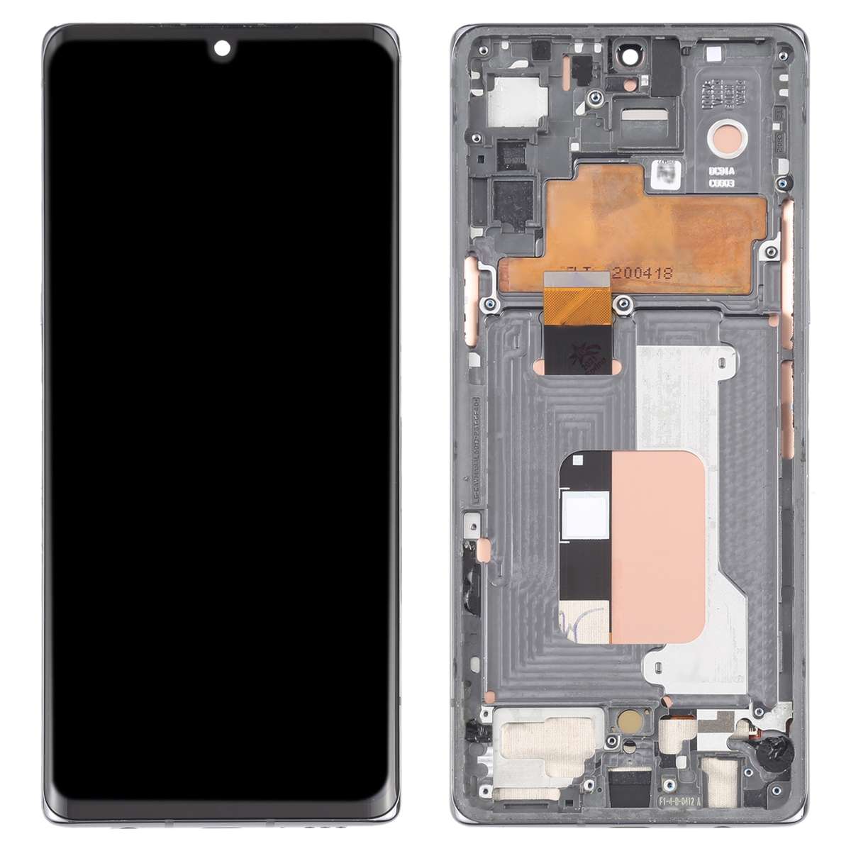 For LG Velvet 5G KR Version Original LCD Screen Digitizer Full Assembly with Frame (Silver)