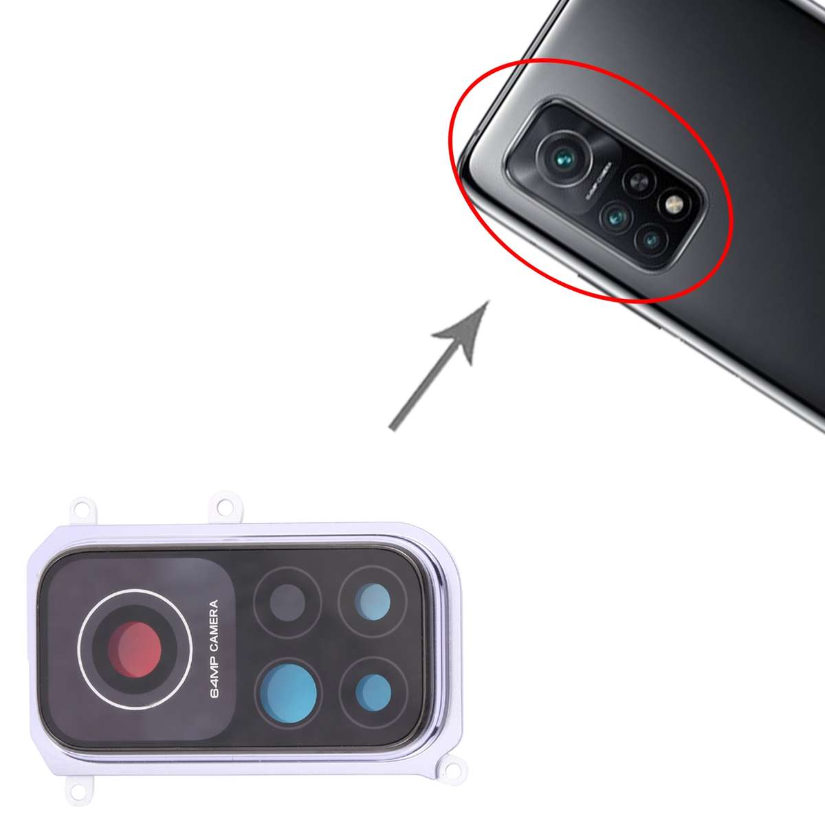 Camera Lens Cover for Xiaomi Redmi K30s M2007J3SC (Black)