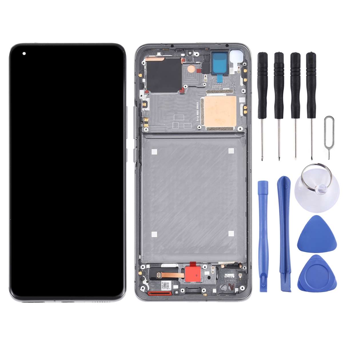 Original AMOLED Material LCD Screen and Digitizer Full Assembly With Frame for Xiaomi Mi 11 Ultra...