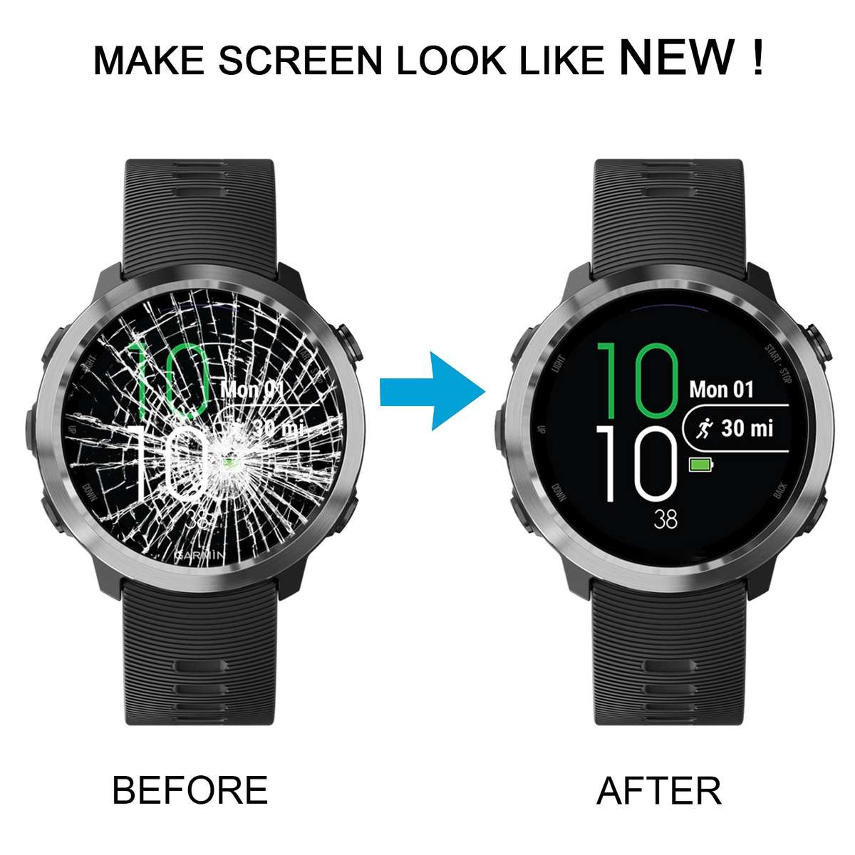 LCD Screen and Digitizer Full Assembly for Garmin Forerunner 645(Black)