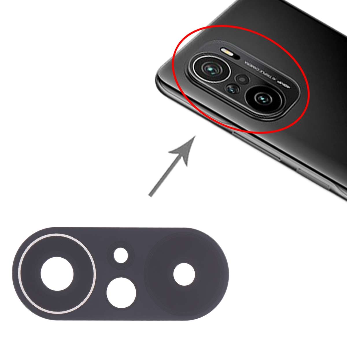10 PCS Back Camera Lens for Xiaomi Poco F3 M2012K11AG