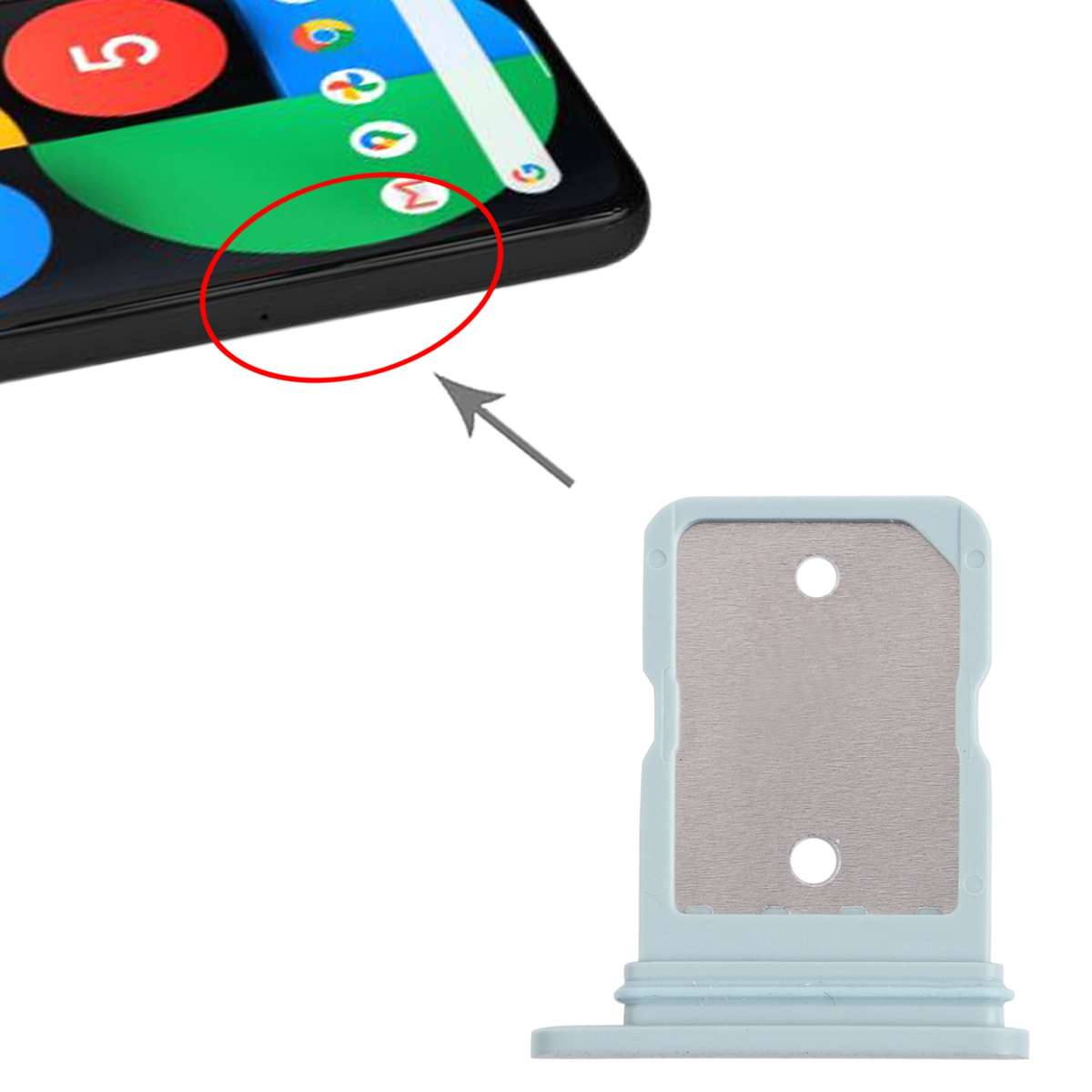 SIM Card Tray for Google Pixel 5 (Black)