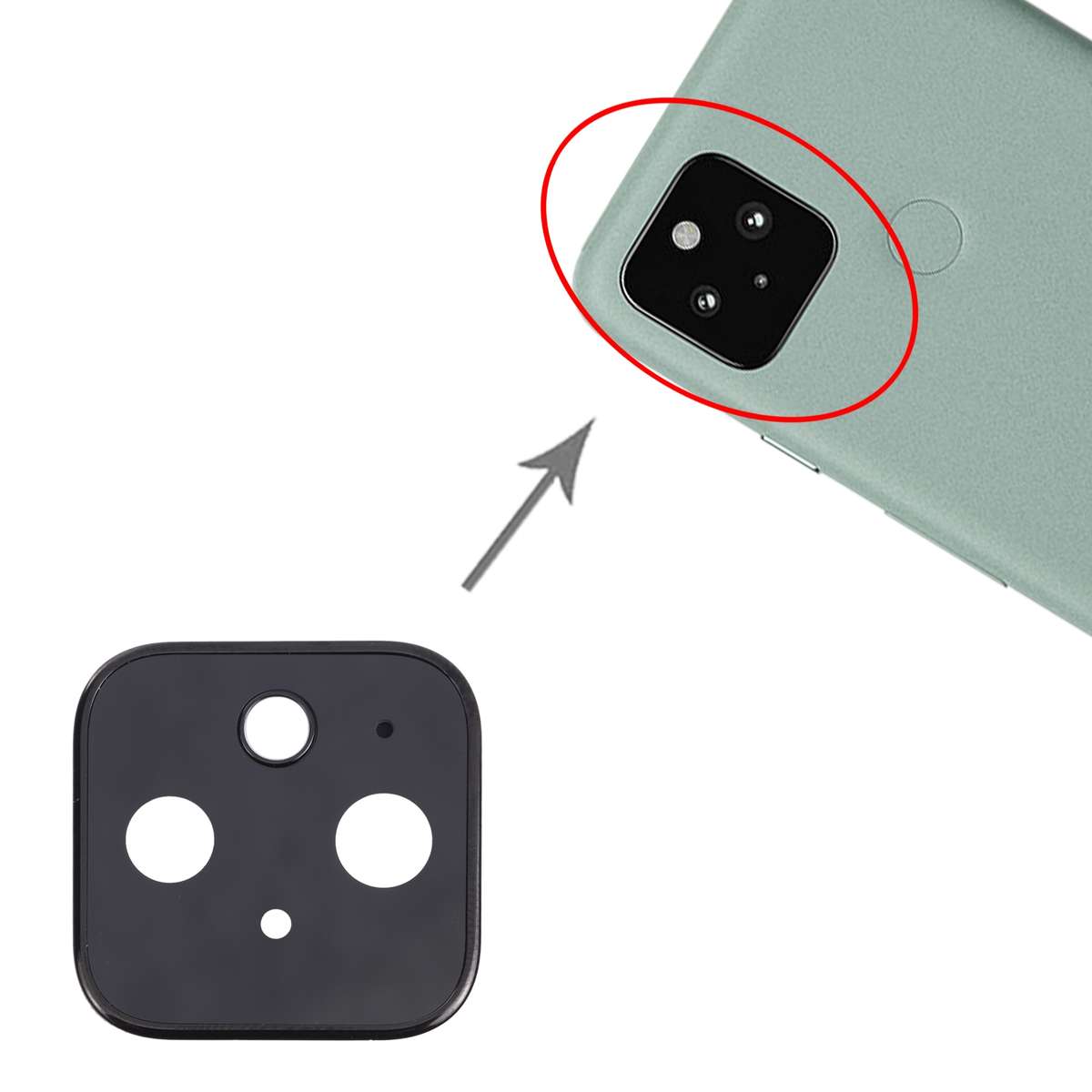 Camera Lens Cover for Google Pixel 5 (Black)