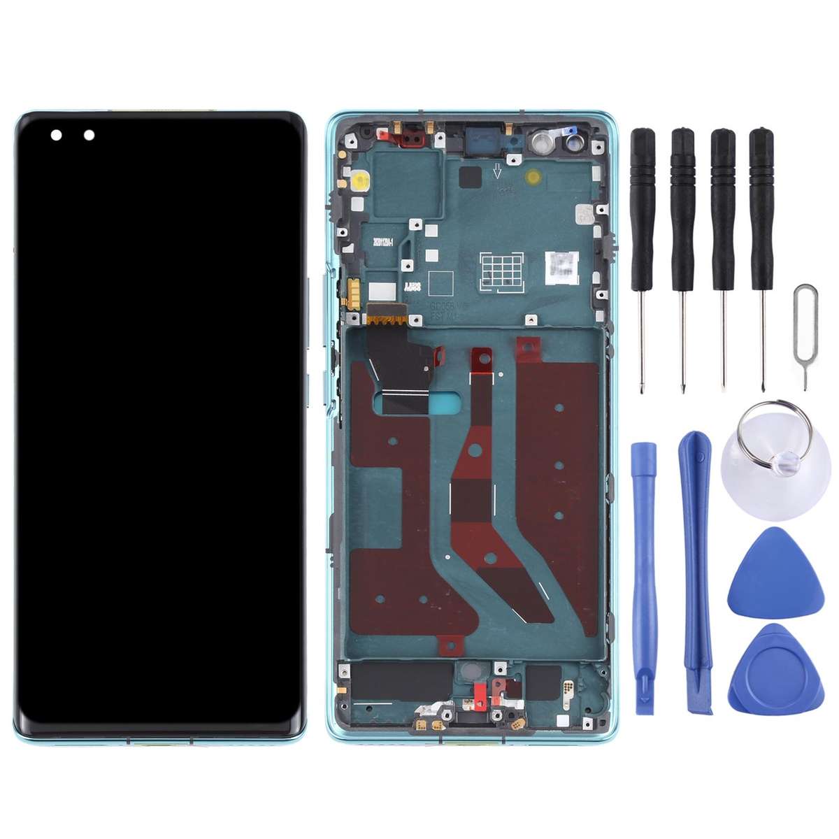 Original OLED LCD Screen for Huawei Nova 8 Pro 5G Digitizer Full Assembly With Frame(Black)