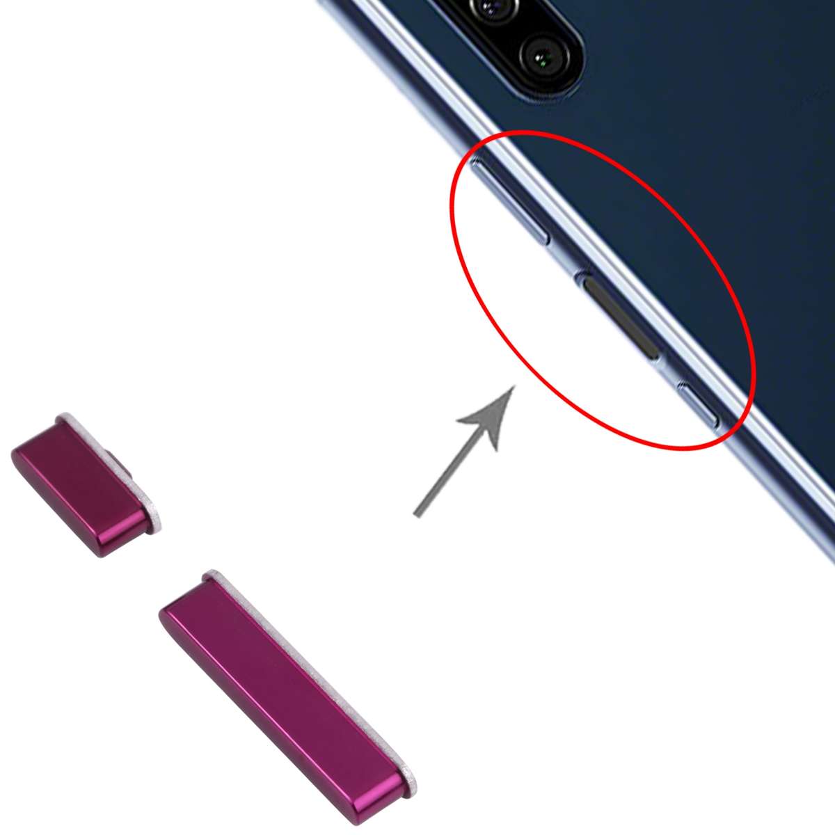 Power Button and Volume Control Button for Sony Xperia 5 (Black)