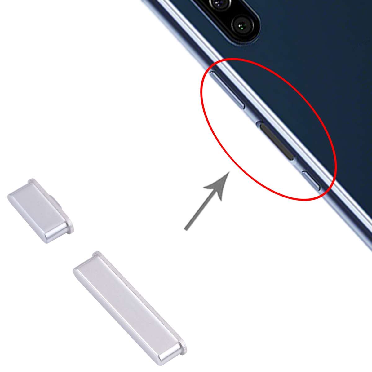 Power Button and Volume Control Button for Sony Xperia 5 (Black)
