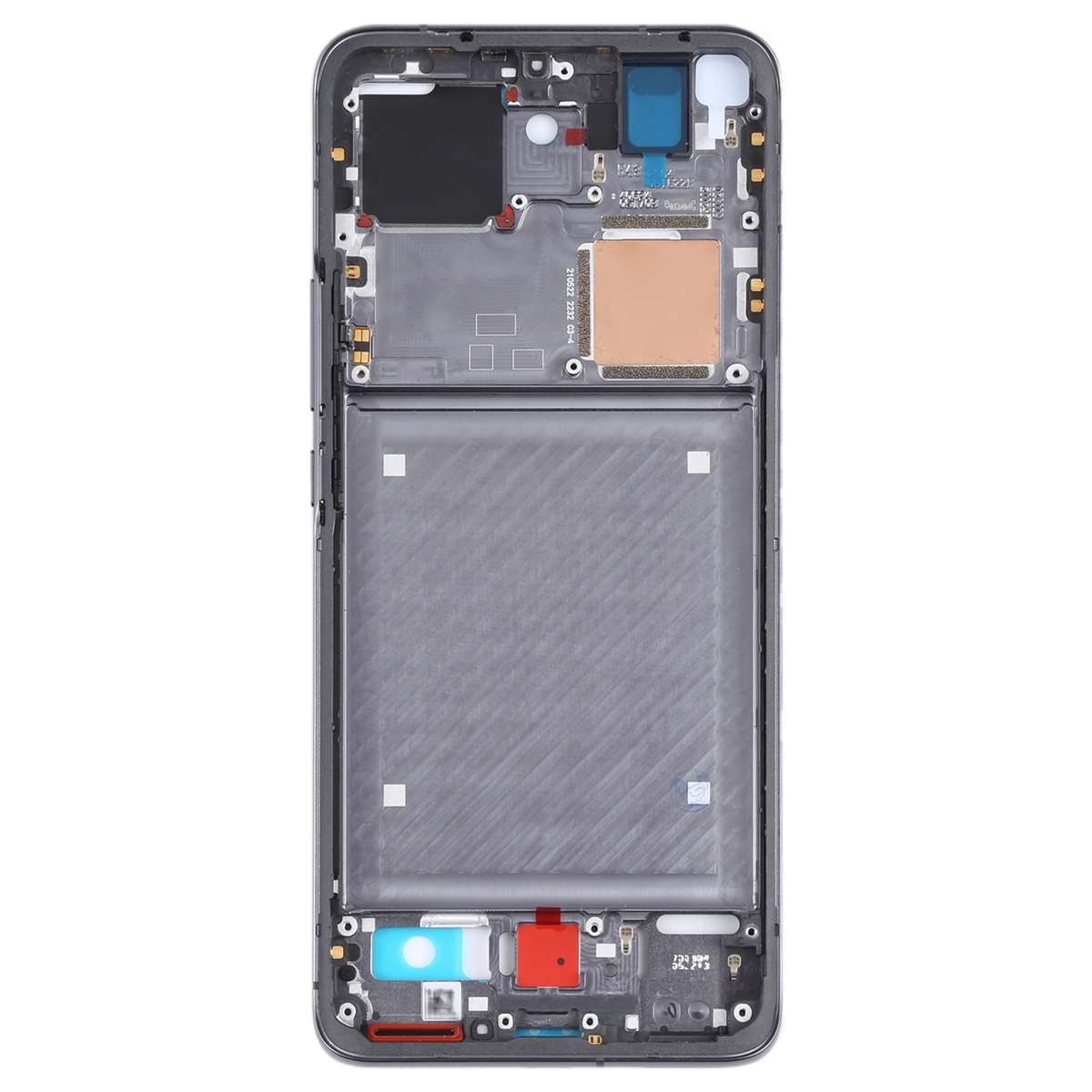 Original Front Housing LCD Frame Bezel Plate for Xiaomi Mi 11 Pro M2102K1AC (Black)