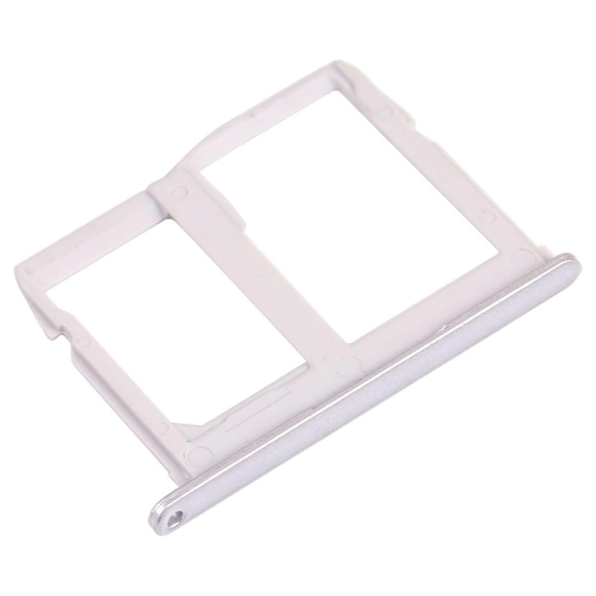Nano SIM Card Tray + Micro SD Card Tray for LG K31 LM-K300Q, LMK300, LGL355DL (Silver)