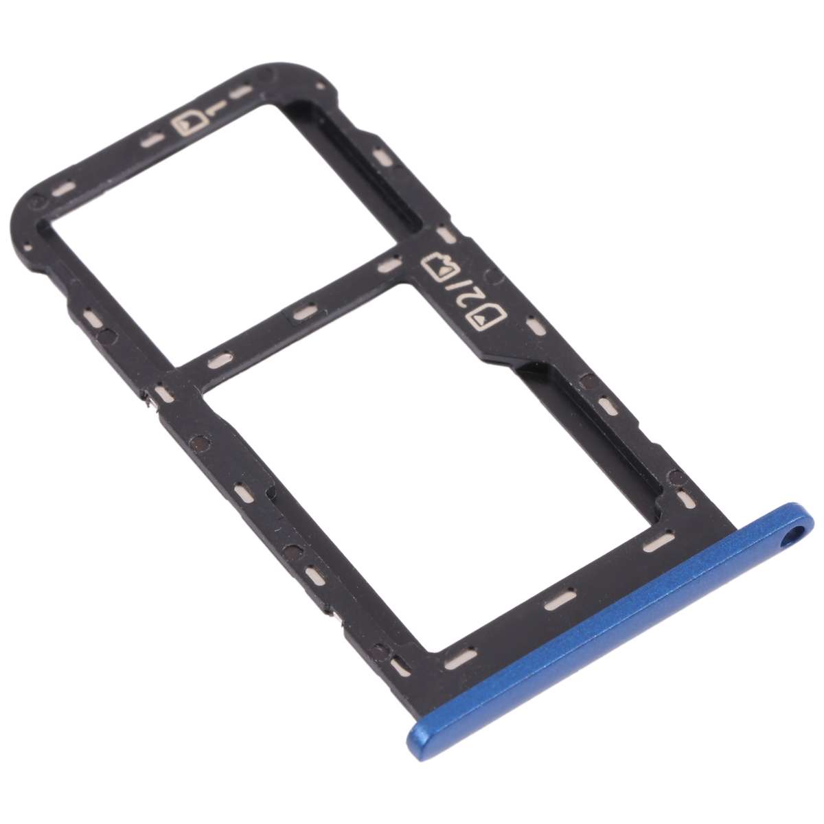 SIM Card Tray + Micro SD Card Tray for ZTE Blade A51 (Black)
