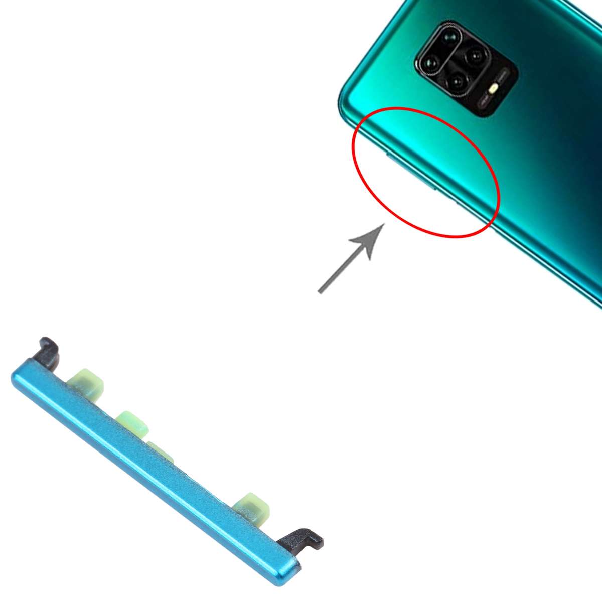 Volume Control Button for Xiaomi Redmi Note 9S / Redmi Note 9 Pro Max / Redmi Note 9 Pro(India) (Bla