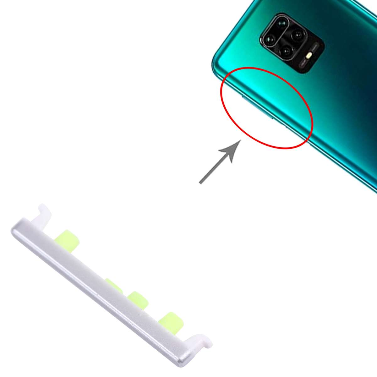 Volume Control Button for Xiaomi Redmi Note 9S / Redmi Note 9 Pro Max / Redmi Note 9 Pro(India) (Bla