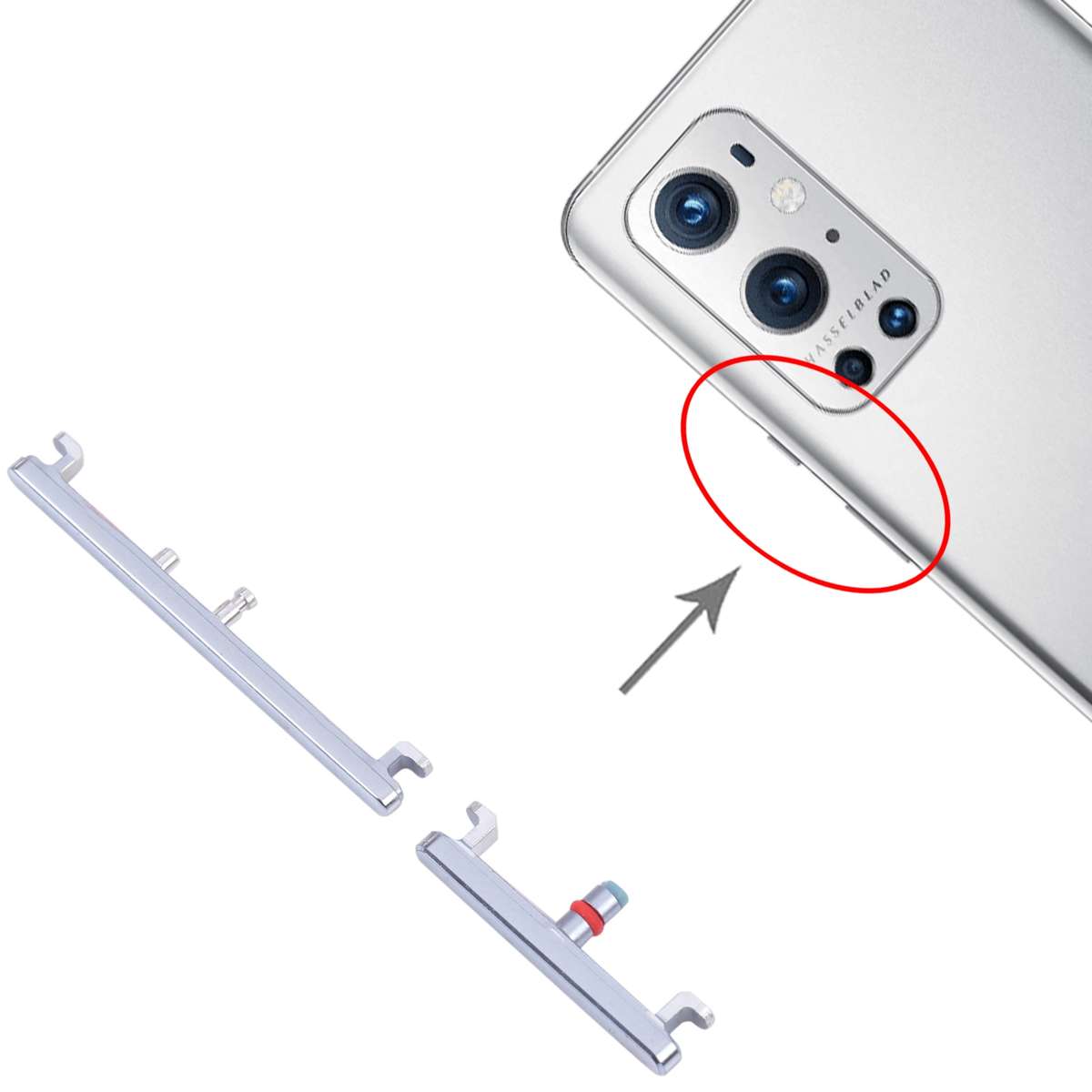 For OnePlus 9 Pro Original Power Button and Volume Control Button (Black)
