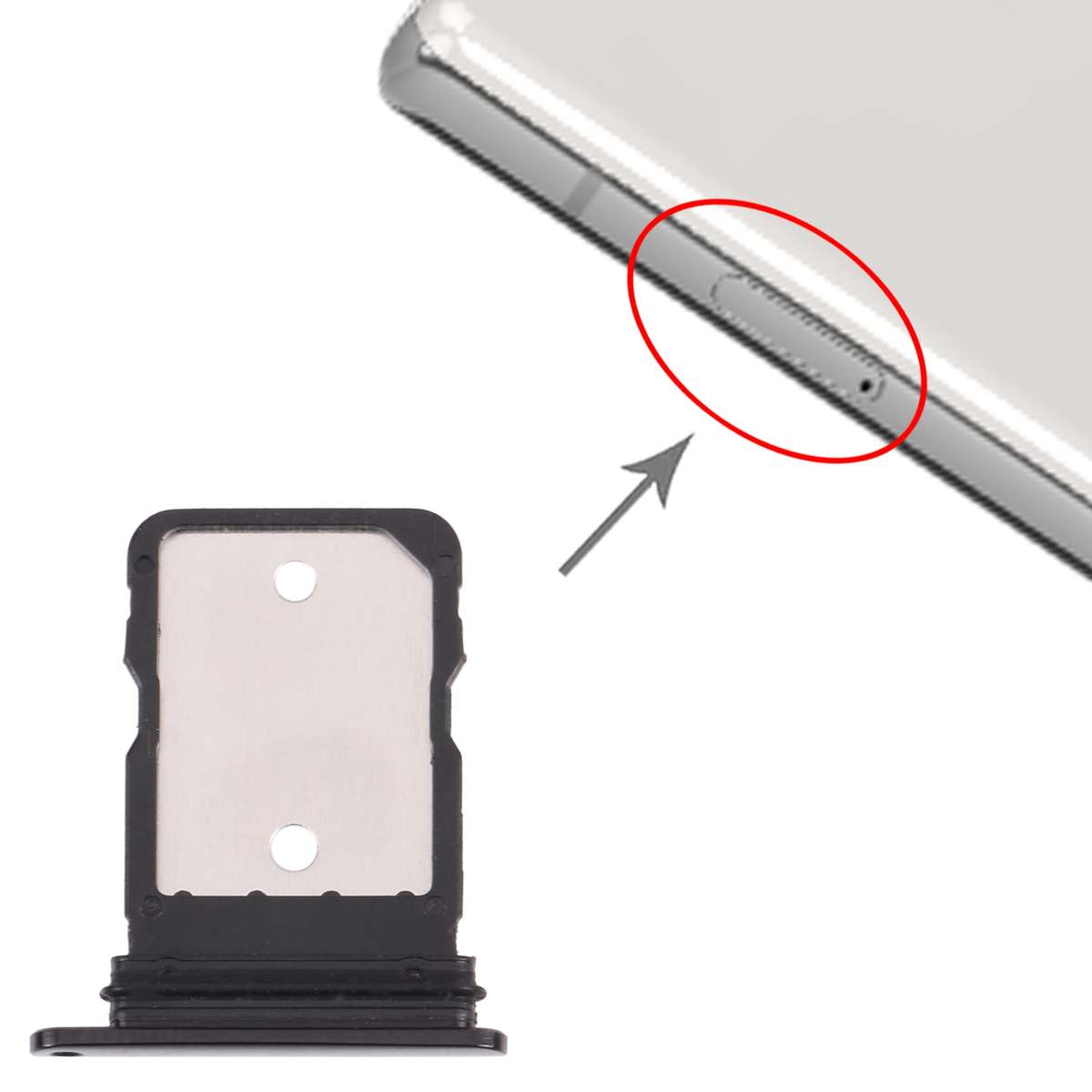 SIM Card Tray for Google Pixel 6 Pro (Black)