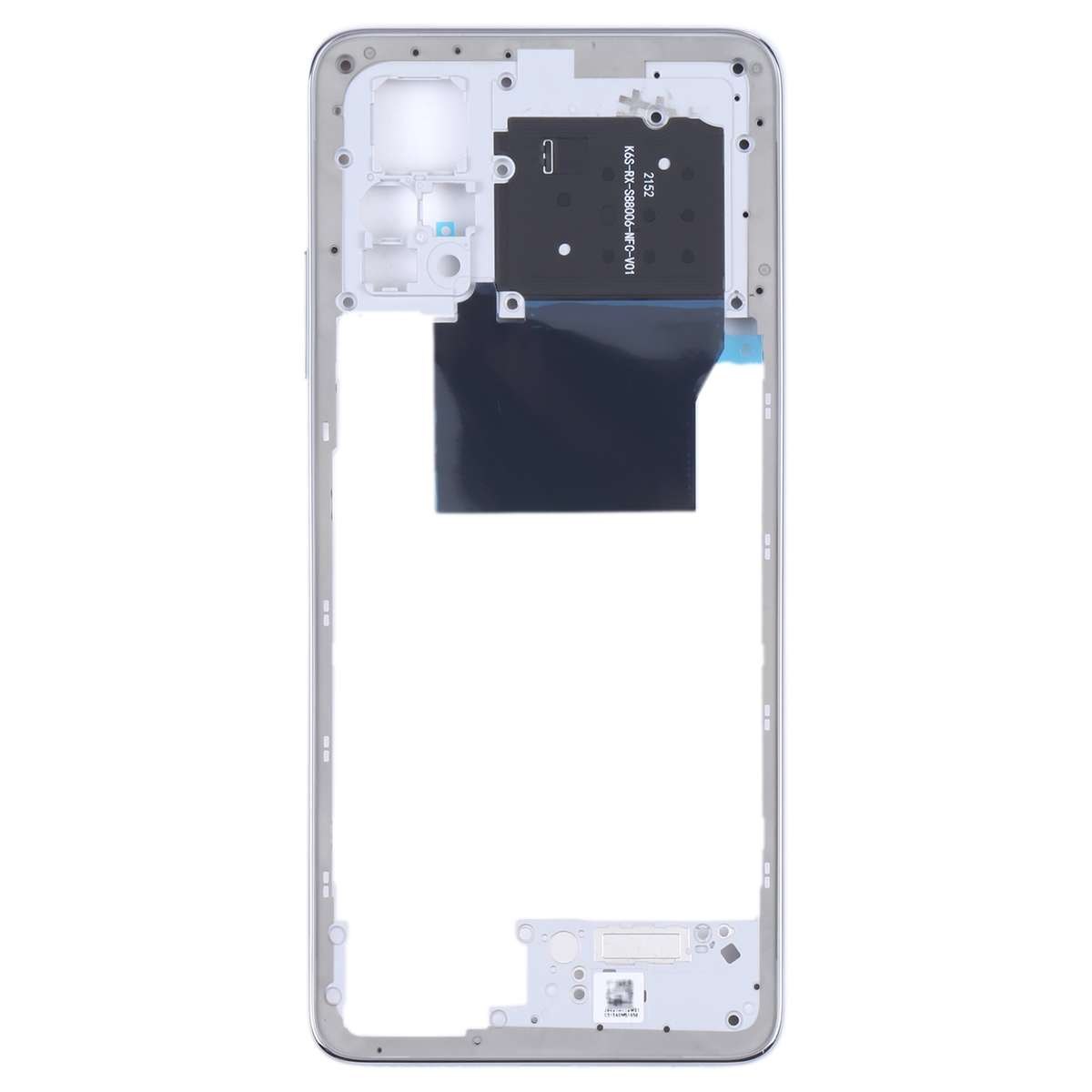 Original Middle Frame Bezel Plate for Xiaomi Redmi Note 11 Pro 4G 2201116TG 2201116TI(Black)