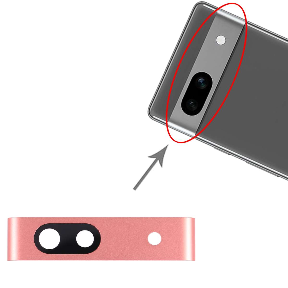 For Google Pixel 7A Original Camera Lens Cover (Orange)