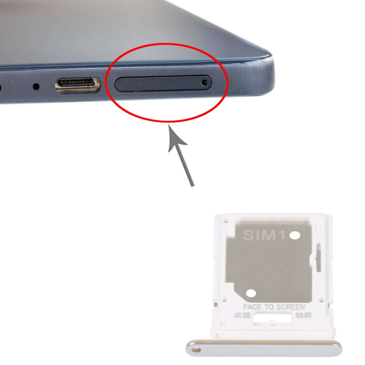 SIM Card Tray + Micro SD Card Tray For Xiaomi Redmi Note 11 Pro 4G/Redmi Note 11 Pro 5G/Redmi Note 1