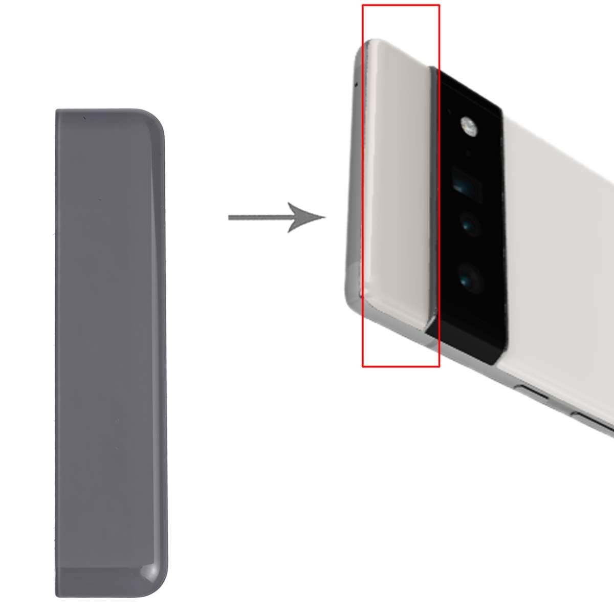 Front Upper Top Back Cover for Google Pixel 6 Pro (Black)