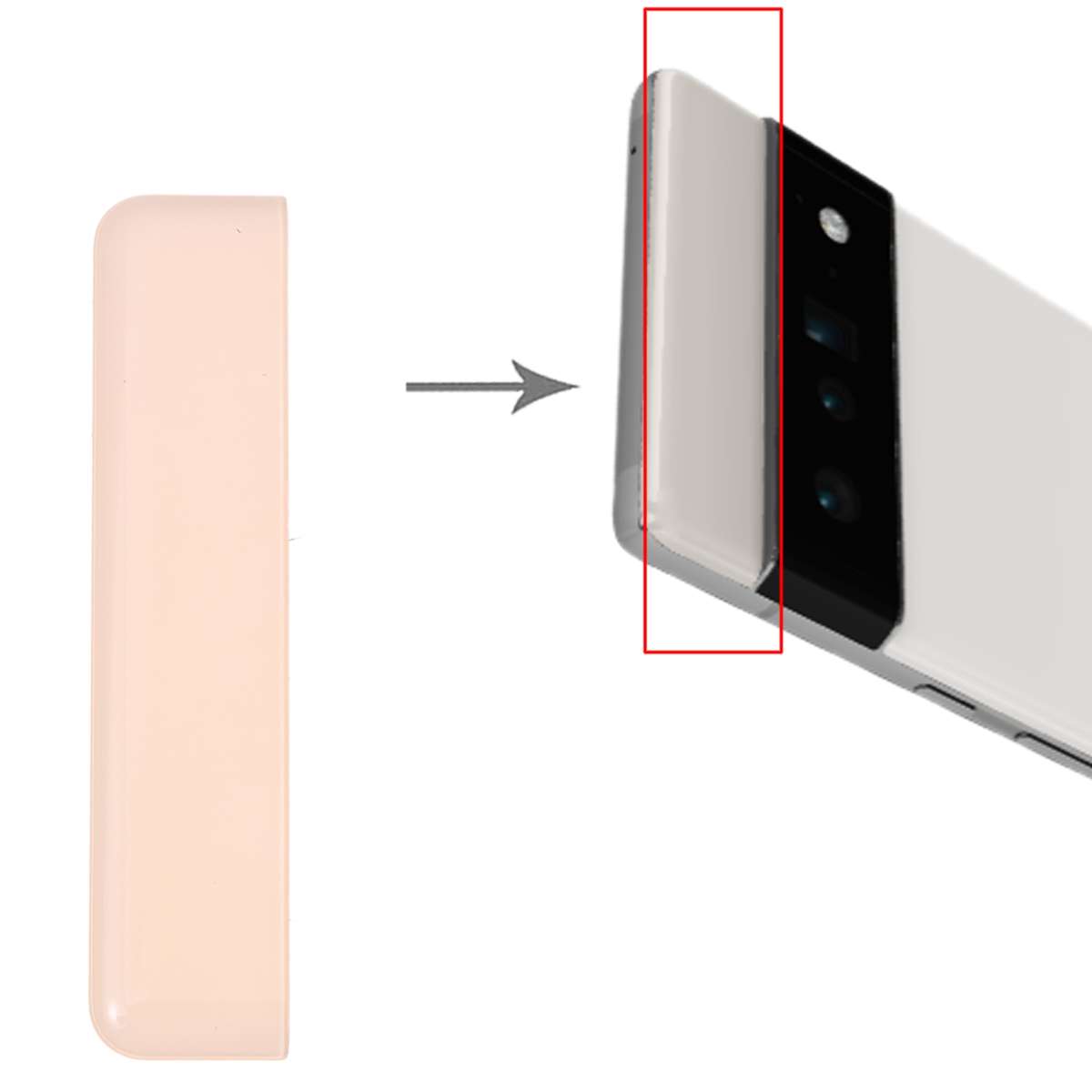 Front Upper Top Back Cover for Google Pixel 6 Pro (Black)