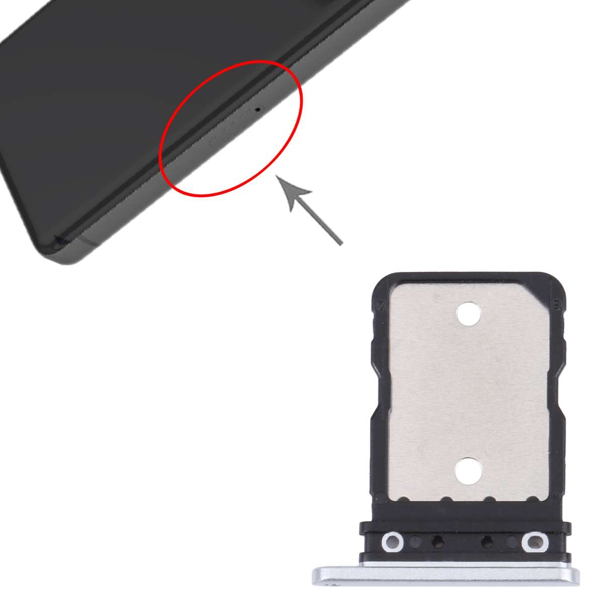 SIM Card Tray for Google Pixel 7 (Black)