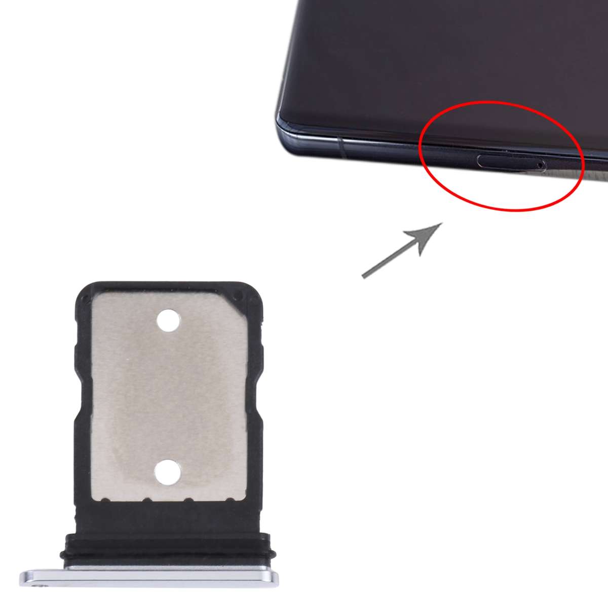 SIM Card Tray for Google Pixel 7 Pro (Black)