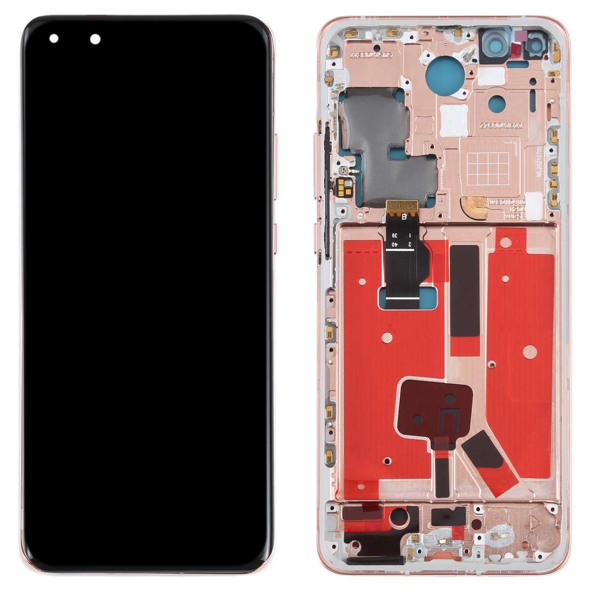 Original LCD Screen For Huawei P40 Pro Digitizer Full Assembly with Frame (Black)