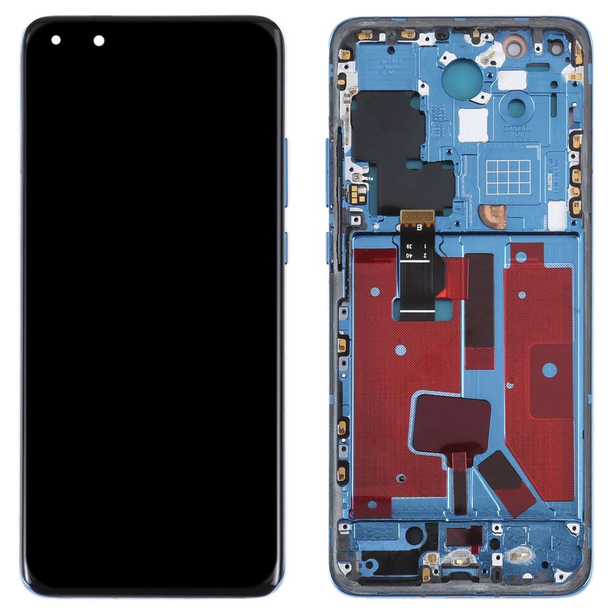 Original LCD Screen For Huawei P40 Pro Digitizer Full Assembly with Frame (Black)