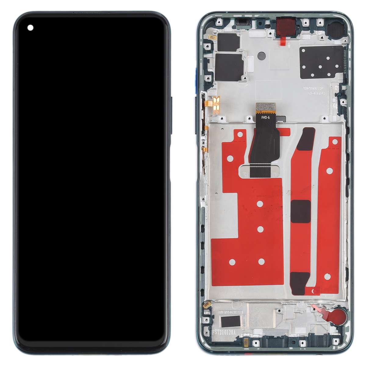 Original LCD Screen For Huawei Nova 7 SE / Honor 30S Digitizer Full Assembly with Frame(Black)