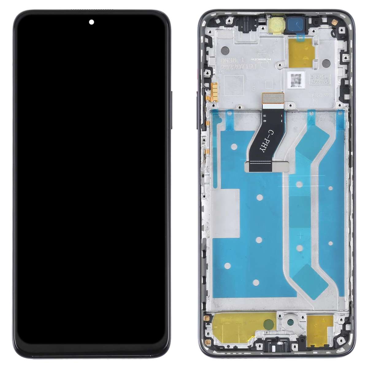 Original LCD Screen For Huawei Nova Y90 / Enjoy 50 Pro Digitizer Full Assembly with Frame(Black)