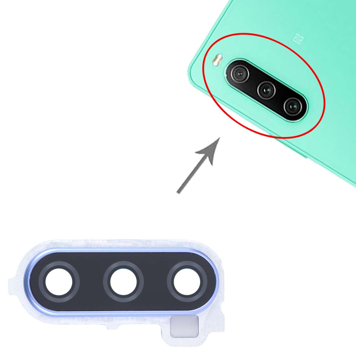 For Sony Xperia 10 IV Original Camera Lens Cover (Blue)
