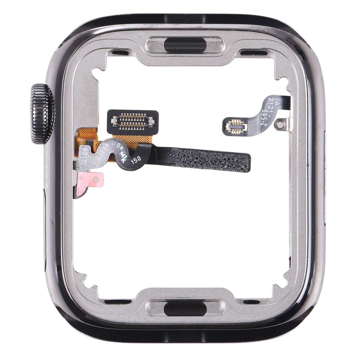 For Apple Watch Series 7 41mm Stainless Steel Middle Frame Bezel Plate with Loudspeaker / Power / Ro