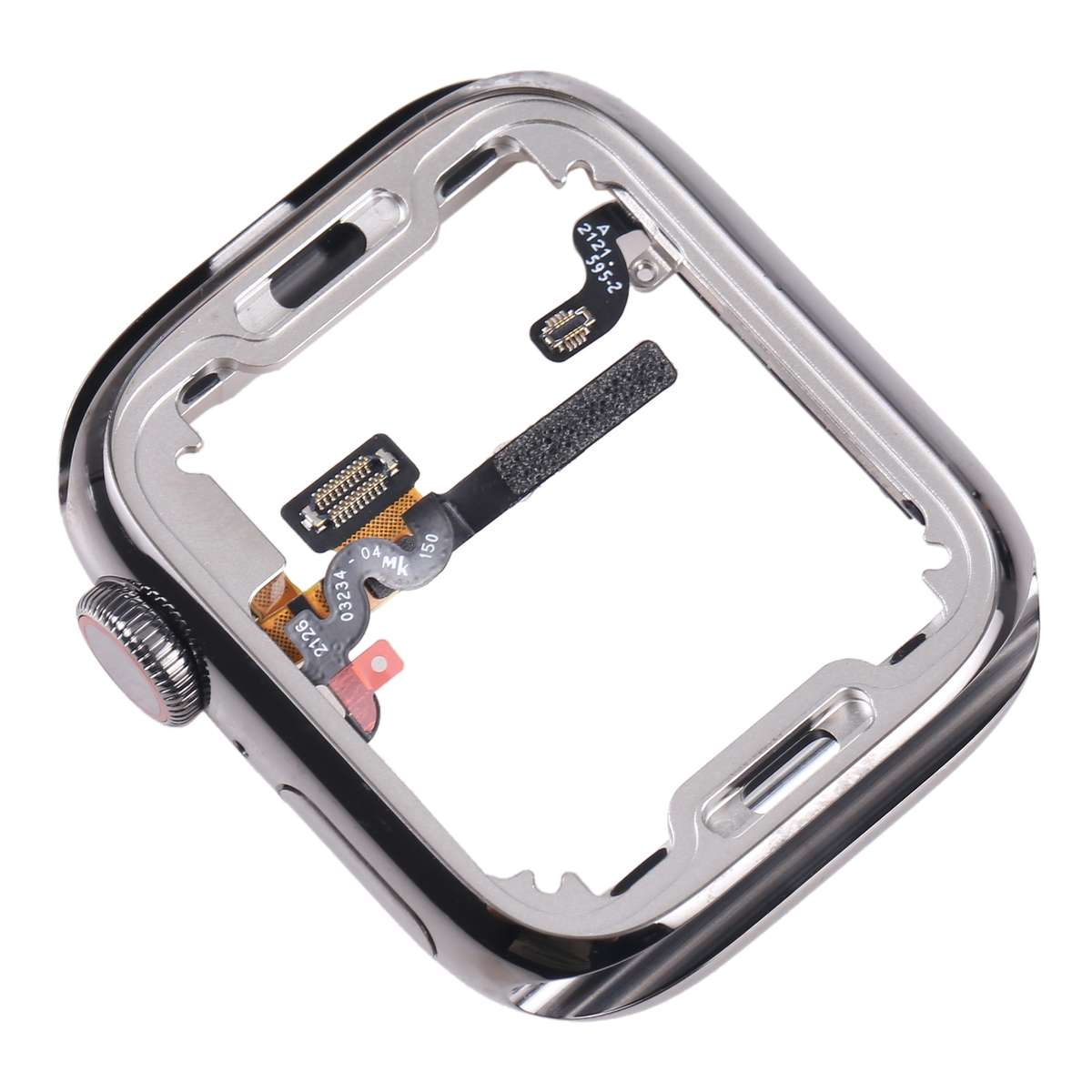 For Apple Watch Series 7 41mm Stainless Steel Middle Frame Bezel Plate with Loudspeaker / Power / Ro
