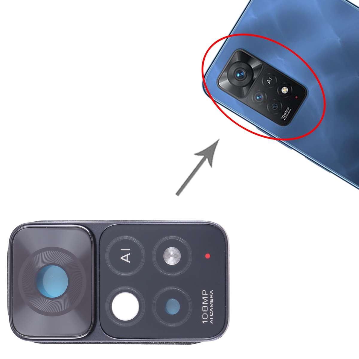 For Xiaomi Redmi Note 11E Pro Original Camera Lens Cover